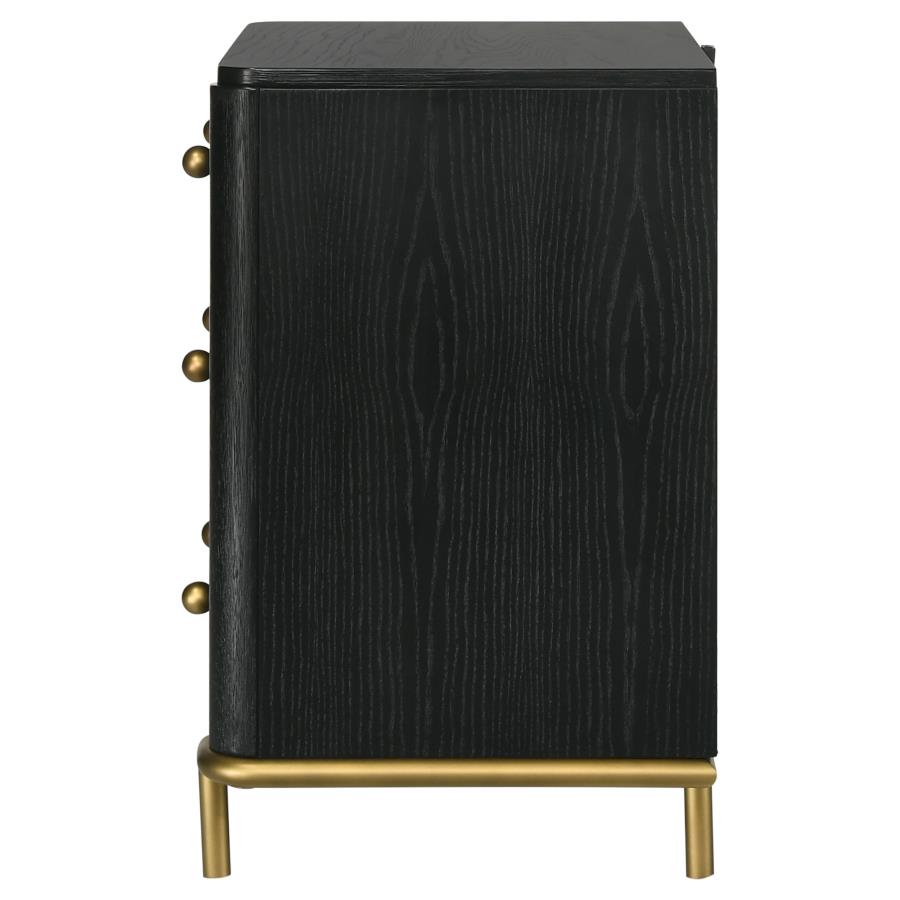 (image for) Arini 3-drawer Nightstand Black