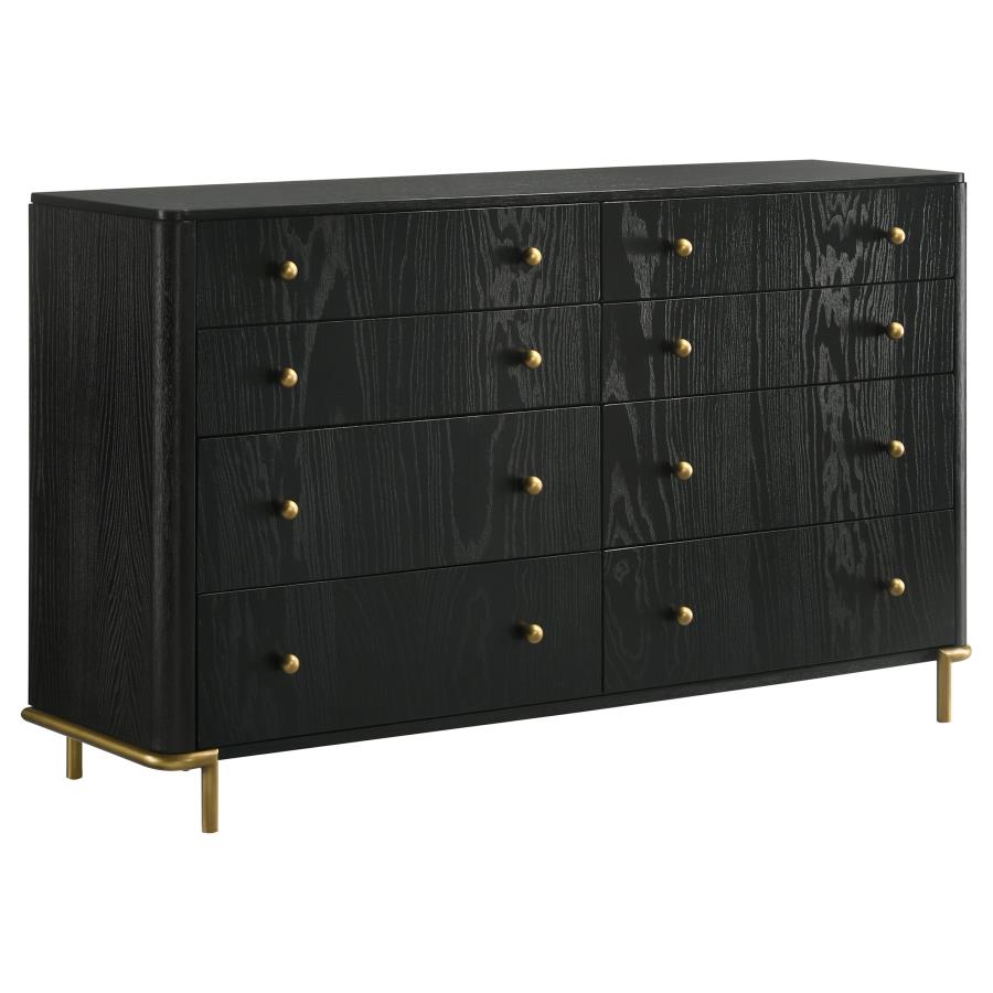 (image for) Arini 8-drawer Dresser Black - Click Image to Close