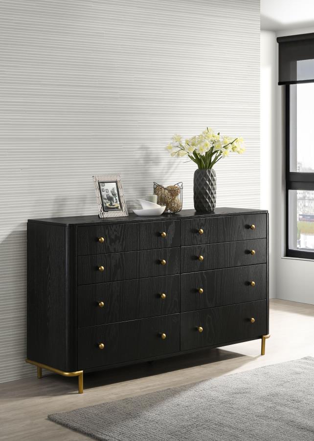 (image for) Arini 8-drawer Dresser Black