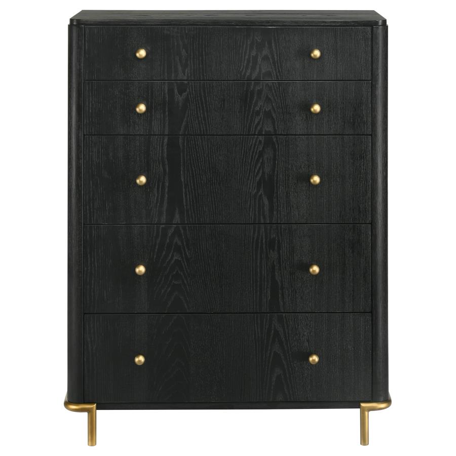 (image for) Arini 5-drawer Bedroom Chest Black