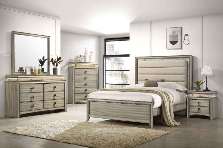 (image for) Giselle 5-piece Queen Bedroom Set Rustic Beige