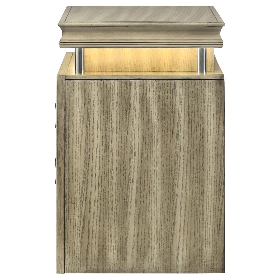 (image for) Giselle 3-drawer Nightstand Rustic Beige