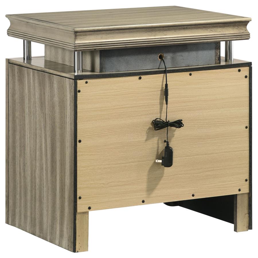 (image for) Giselle 3-drawer Nightstand Rustic Beige