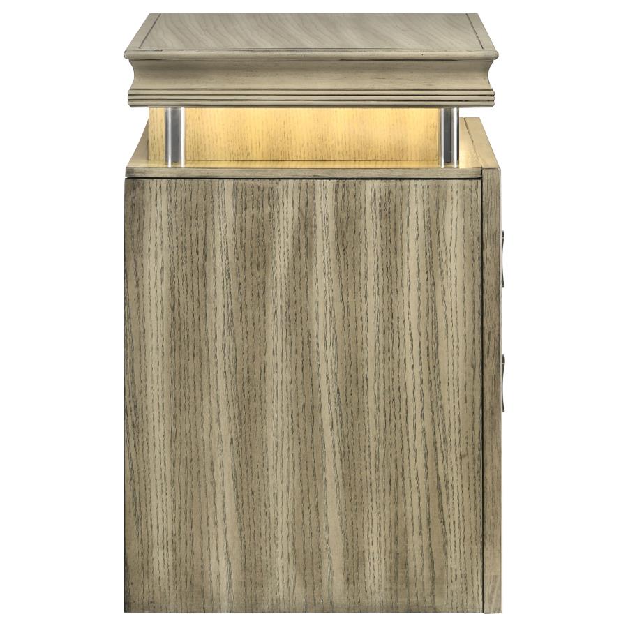 (image for) Giselle 3-drawer Nightstand Rustic Beige