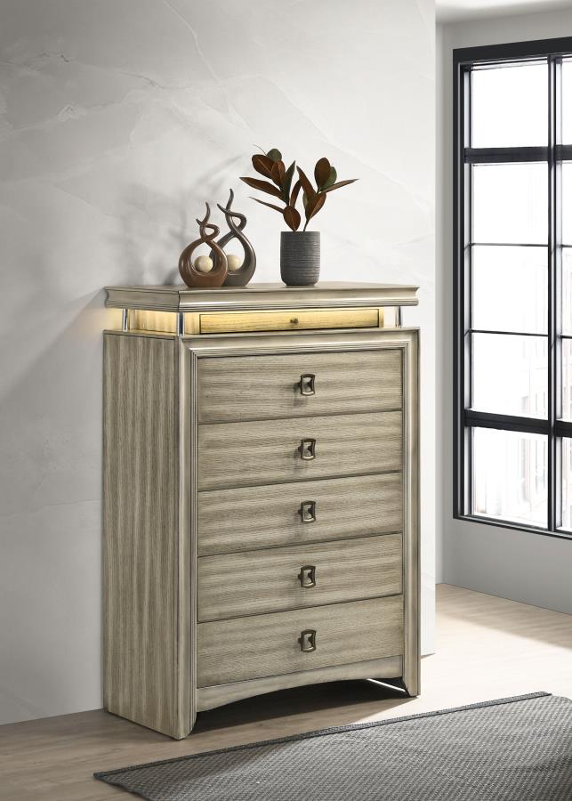 (image for) Giselle 6-drawer Bedroom Chest Rustic Beige