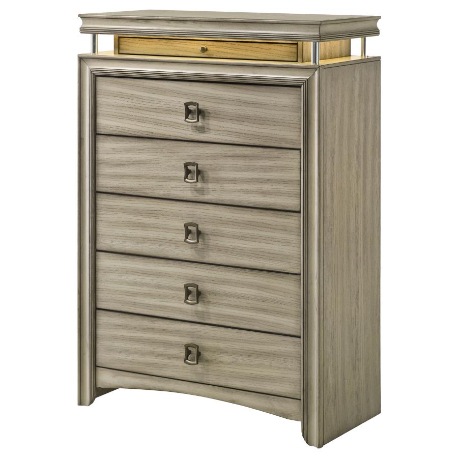 (image for) Giselle 6-drawer Bedroom Chest Rustic Beige