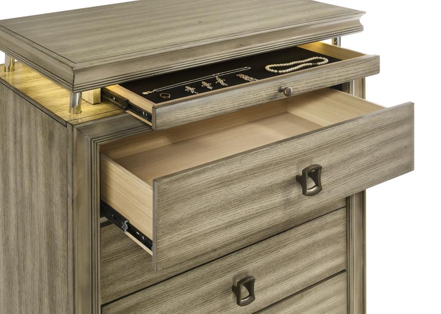 (image for) Giselle 6-drawer Bedroom Chest Rustic Beige