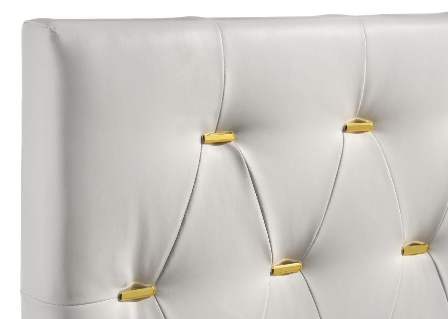 (image for) Kendall Upholstered Queen Panel Bed White