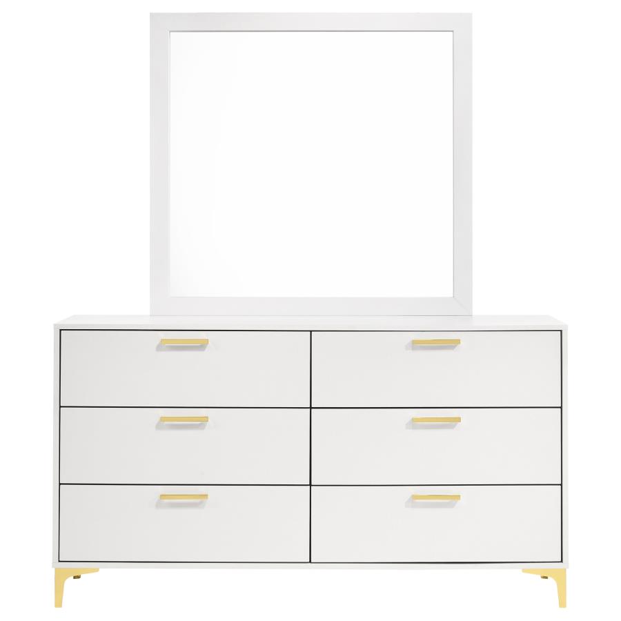 (image for) Kendall 6-drawer Dresser with Mirror White