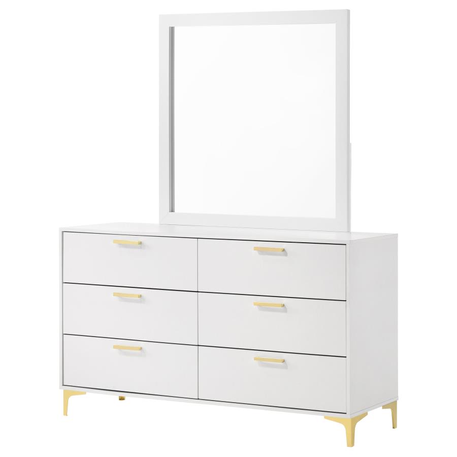 (image for) Kendall 6-drawer Dresser with Mirror White