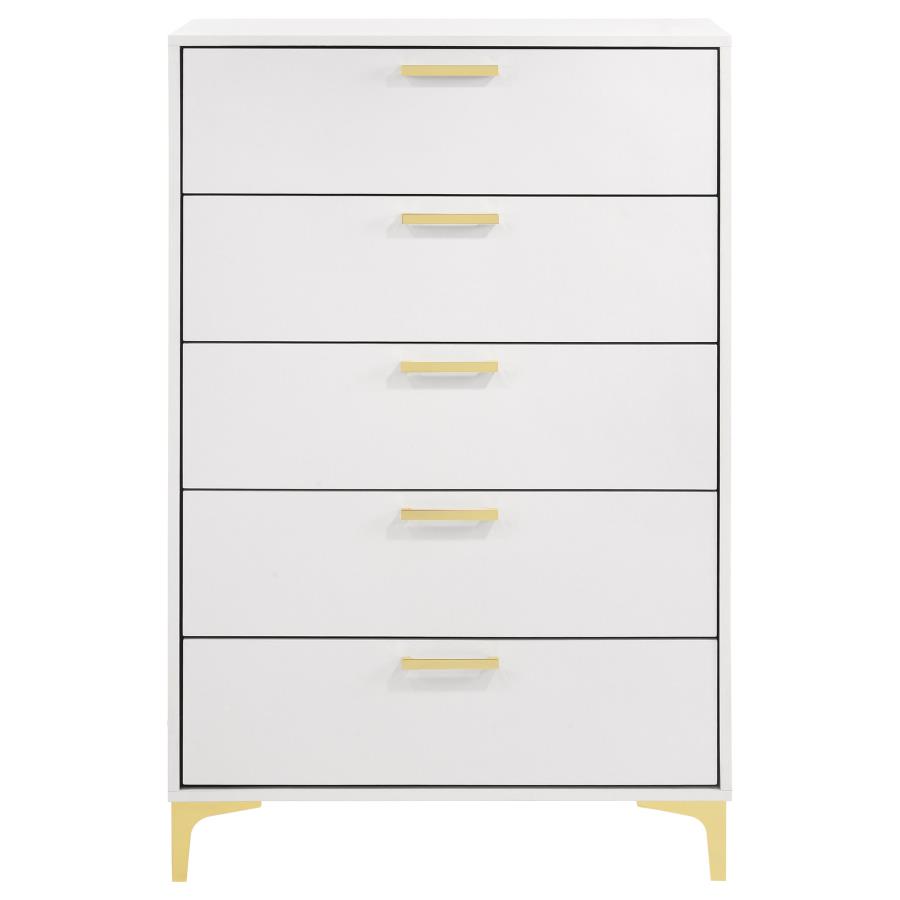 (image for) Kendall 5-drawer Bedroom Chest White