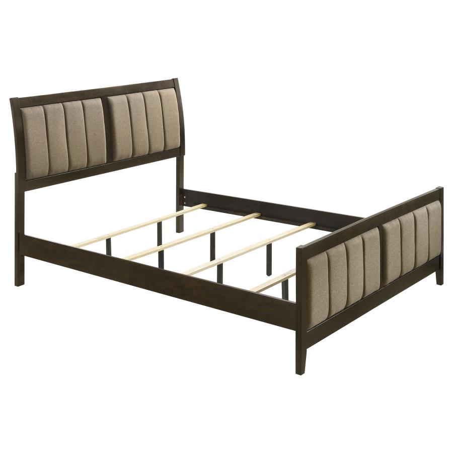 (image for) Wilkes 51-inch Upholstered California King Bed Dark Cocoa