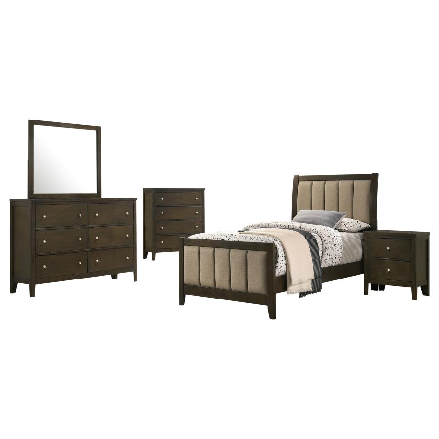 (image for) Wilkes 5-piece Twin Bedroom Set Dark Cocoa