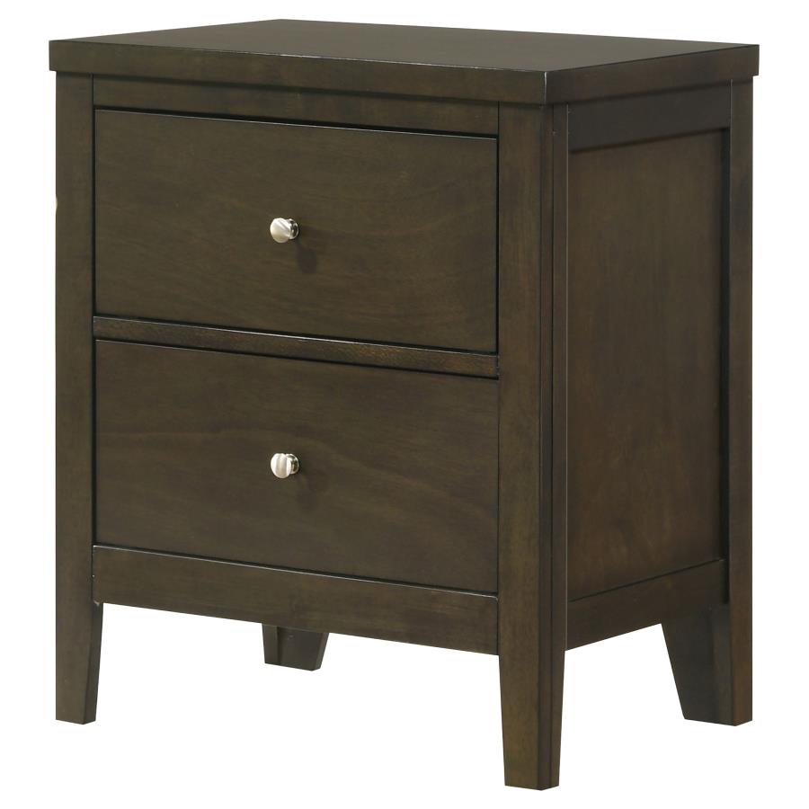 (image for) Wilkes 2-drawer Nightstand Bedside Table Dark Cocoa