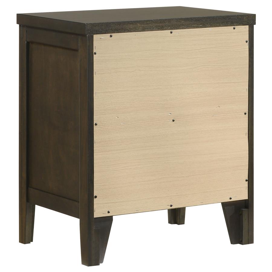 (image for) Wilkes 2-drawer Nightstand Bedside Table Dark Cocoa