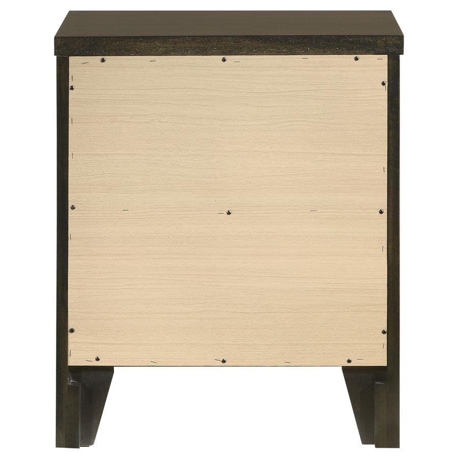 (image for) Wilkes 2-drawer Nightstand Bedside Table Dark Cocoa