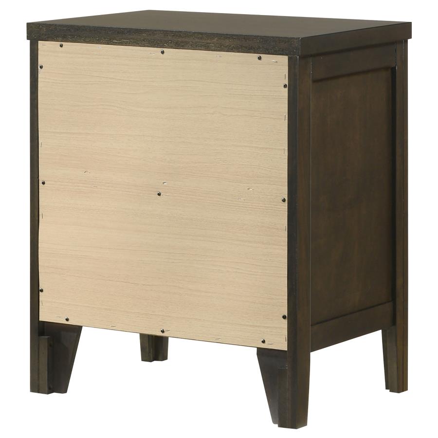 (image for) Wilkes 2-drawer Nightstand Bedside Table Dark Cocoa