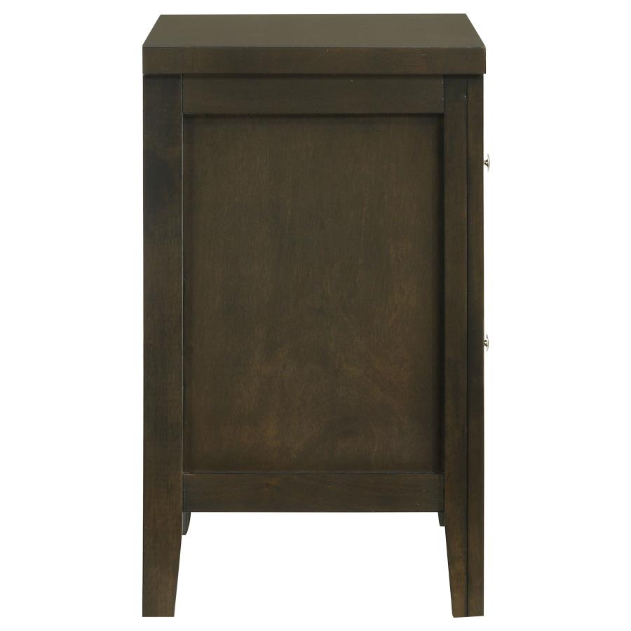 (image for) Wilkes 2-drawer Nightstand Bedside Table Dark Cocoa