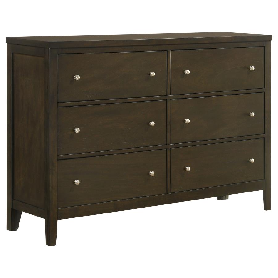 (image for) Wilkes 6-drawer Dresser Cabinet Dark Cocoa