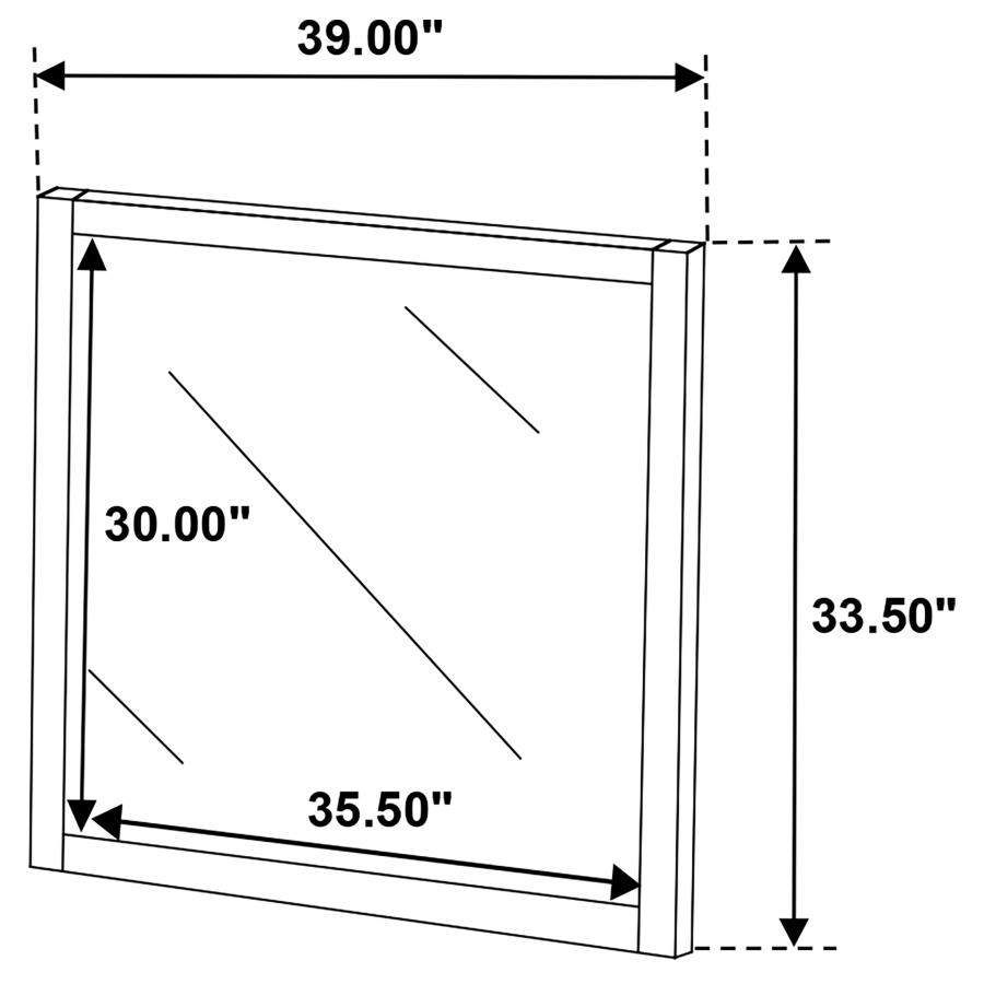 (image for) Wilkes Dresser Mirror Dark Cocoa