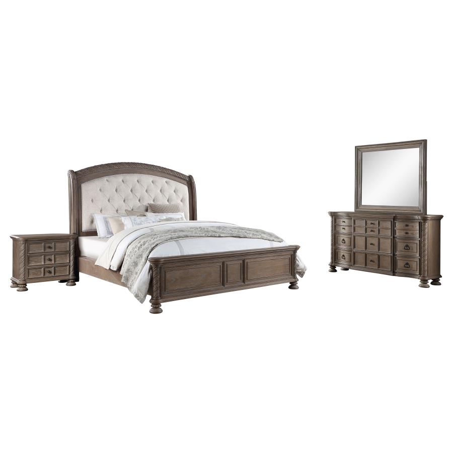 (image for) Emmett 4-piece Eastern King Bedroom Set Walnut