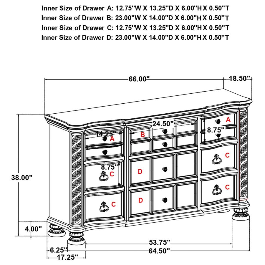 (image for) Emmett 4-piece Eastern King Bedroom Set Walnut