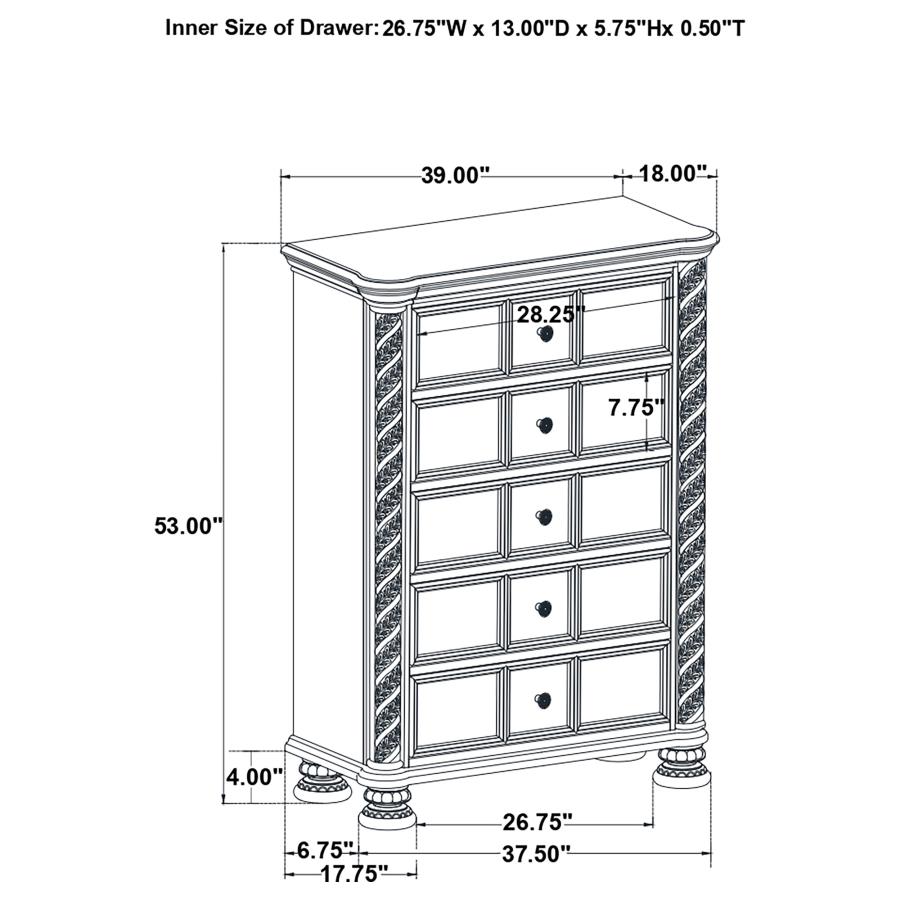 (image for) Emmett 5-piece Queen Bedroom Set Walnut