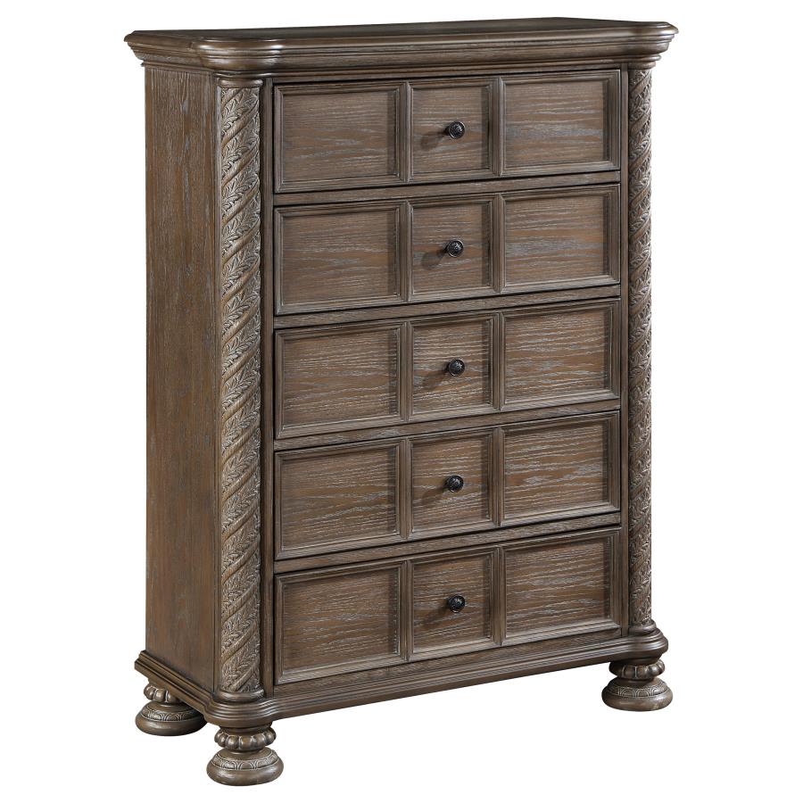 (image for) Emmett 5-drawer Bedroom Chest Walnut - Click Image to Close