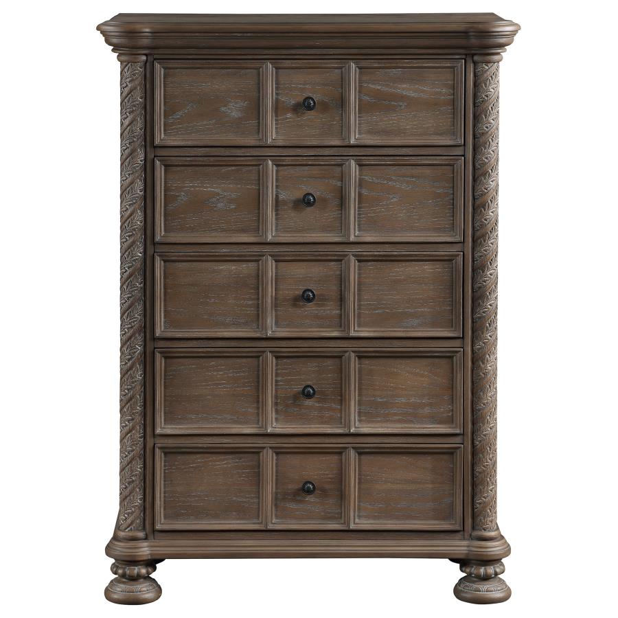 (image for) Emmett 5-drawer Bedroom Chest Walnut