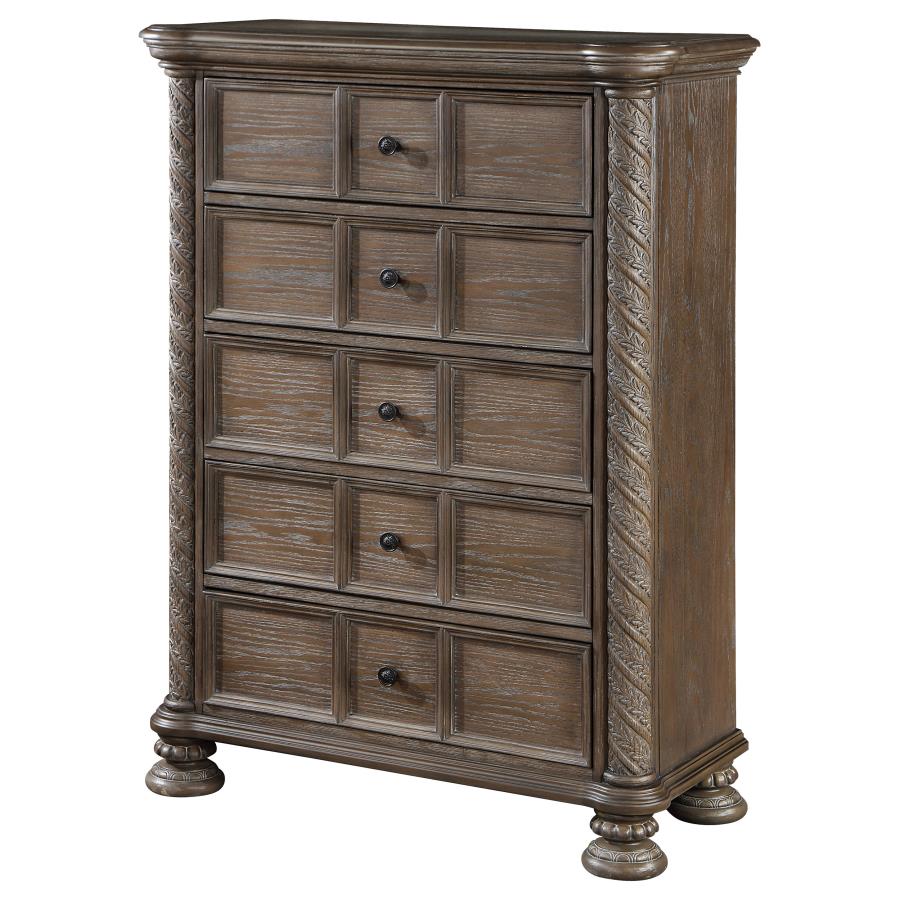 (image for) Emmett 5-drawer Bedroom Chest Walnut