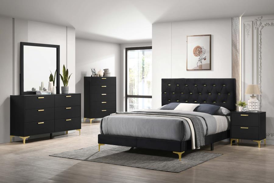 (image for) Kendall 5-piece Eastern King Bedroom Set Black - Click Image to Close