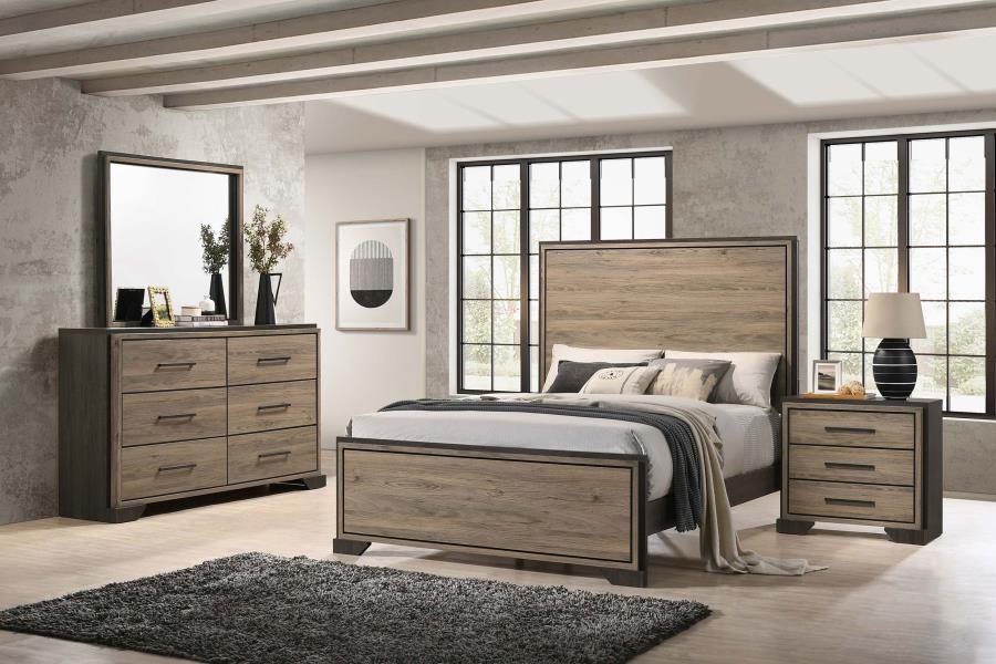 (image for) Baker 4-piece Eastern King Bedroom Set Light Taupe - Click Image to Close