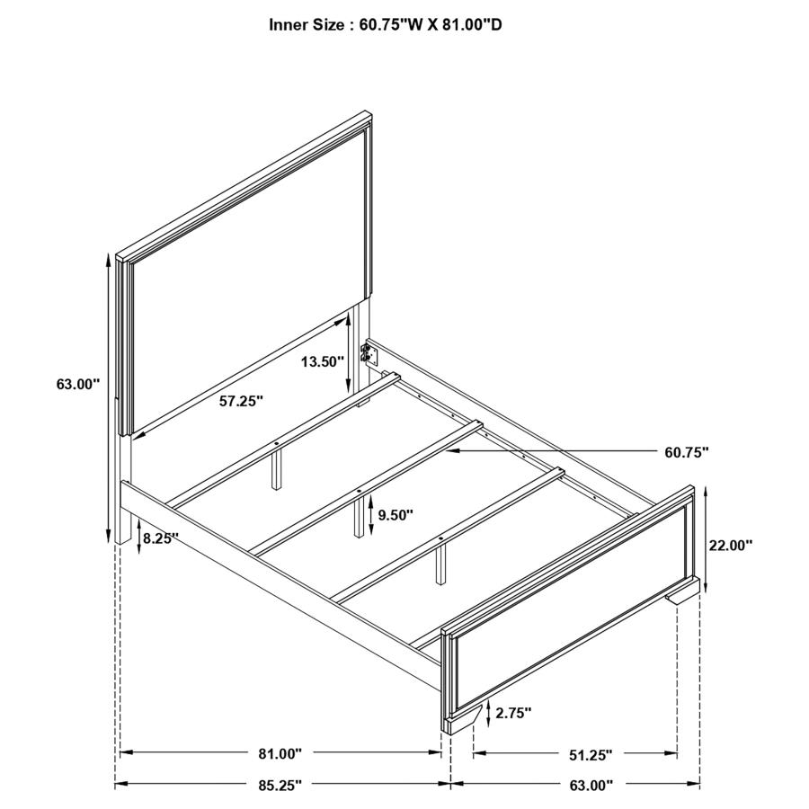 (image for) Baker Wood Queen Panel Bed Light Taupe