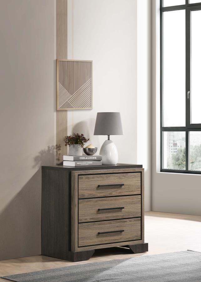 (image for) Baker 3-drawer Nightstand Light Taupe