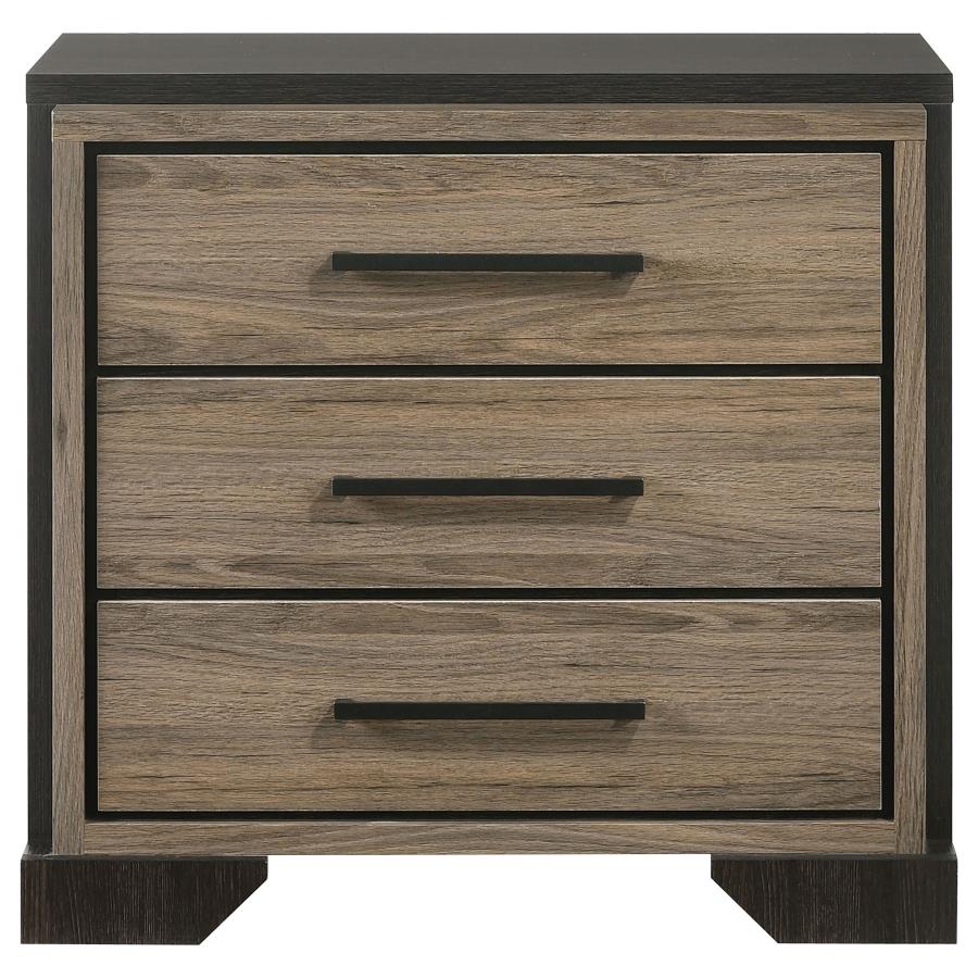 (image for) Baker 3-drawer Nightstand Light Taupe