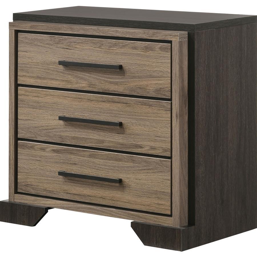 (image for) Baker 3-drawer Nightstand Light Taupe