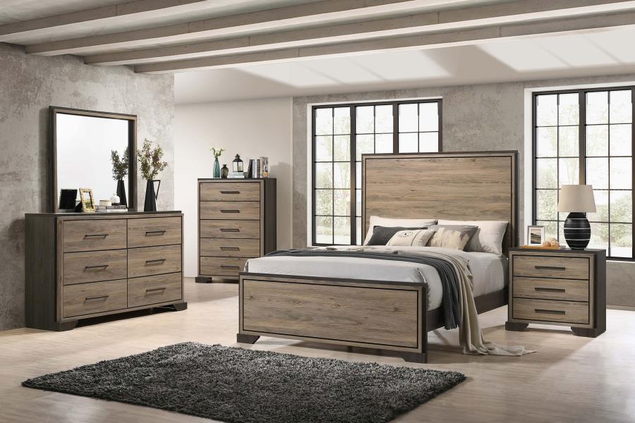 (image for) Baker 6-drawer Dresser with Mirror Light Taupe