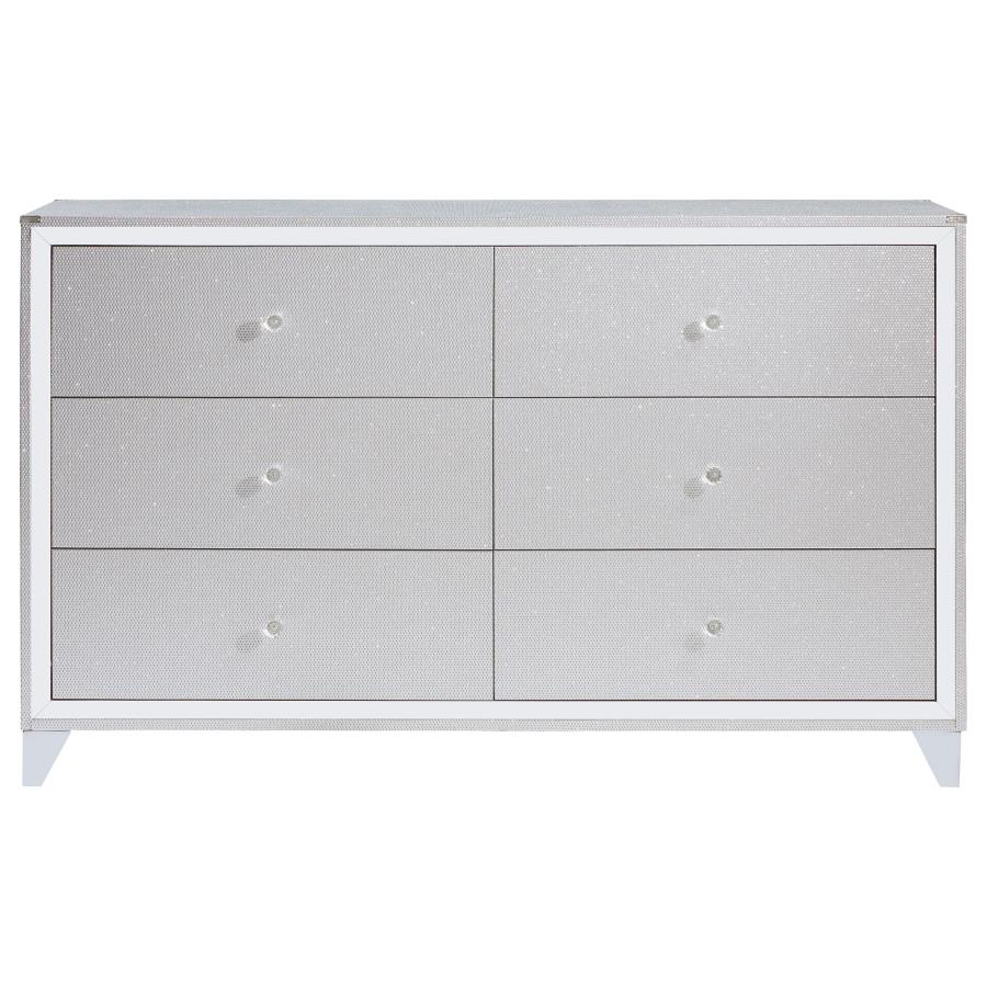 (image for) Larue 6-drawer Dresser Silver