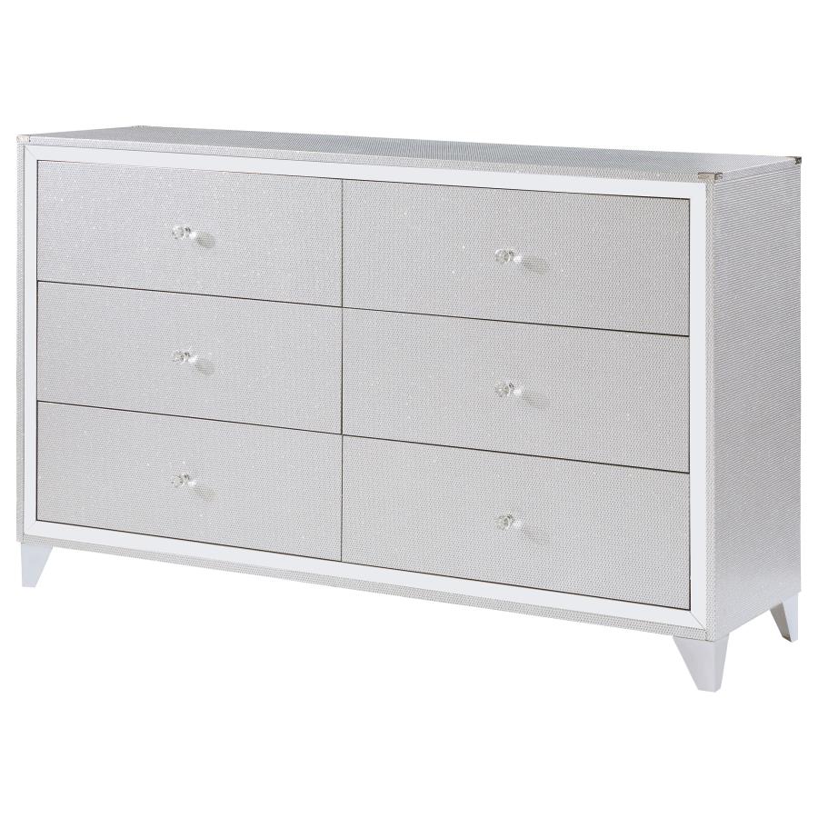 (image for) Larue 6-drawer Dresser Silver