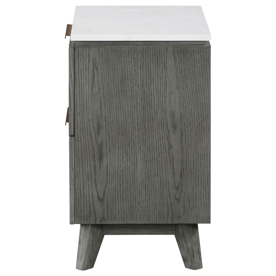 (image for) Nathan 2-drawer Nightstand Grey