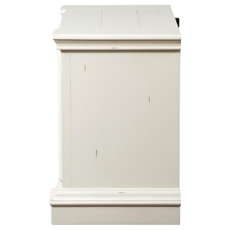 (image for) Evelyn 2-drawer Nightstand Distressed White