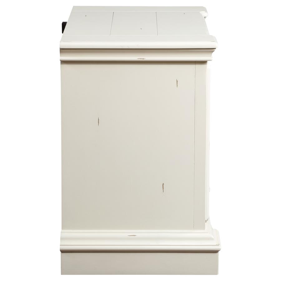 (image for) Evelyn 2-drawer Nightstand Distressed White