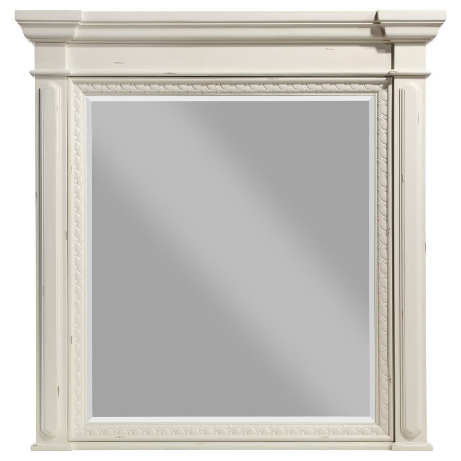 (image for) Evelyn Dresser Mirror Distressed White