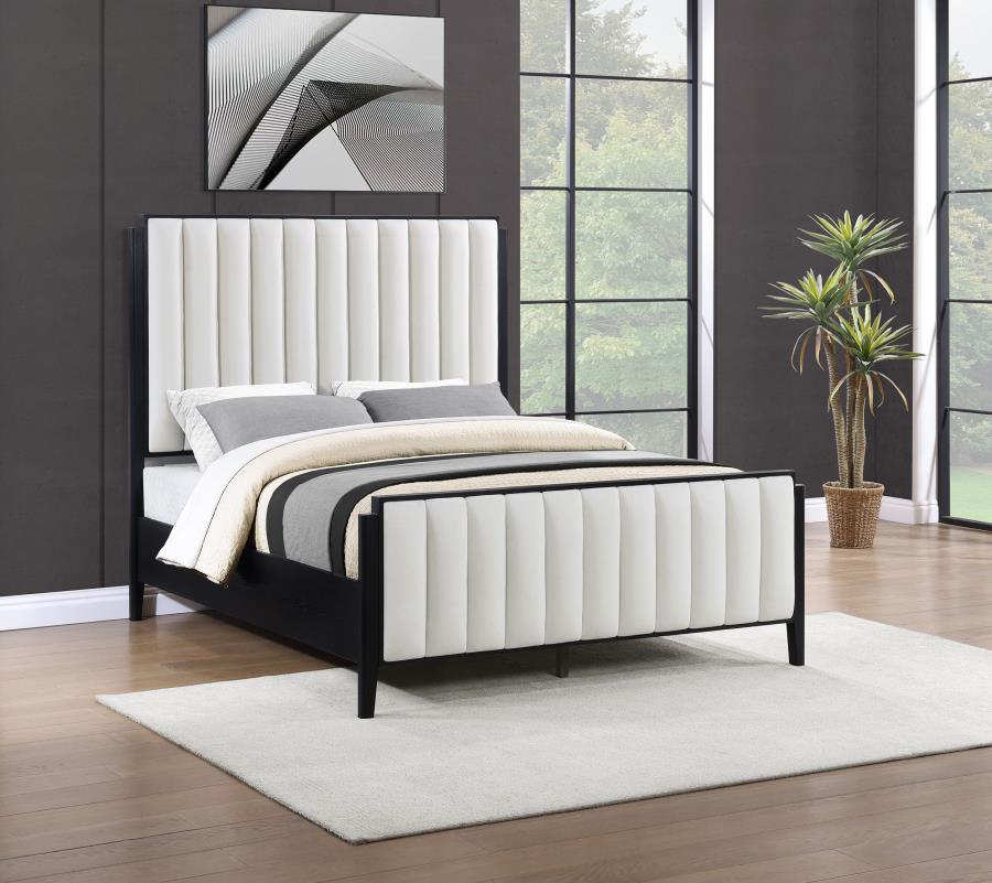 (image for) Brookmead 60-inch Upholstered Eastern King Bed Black