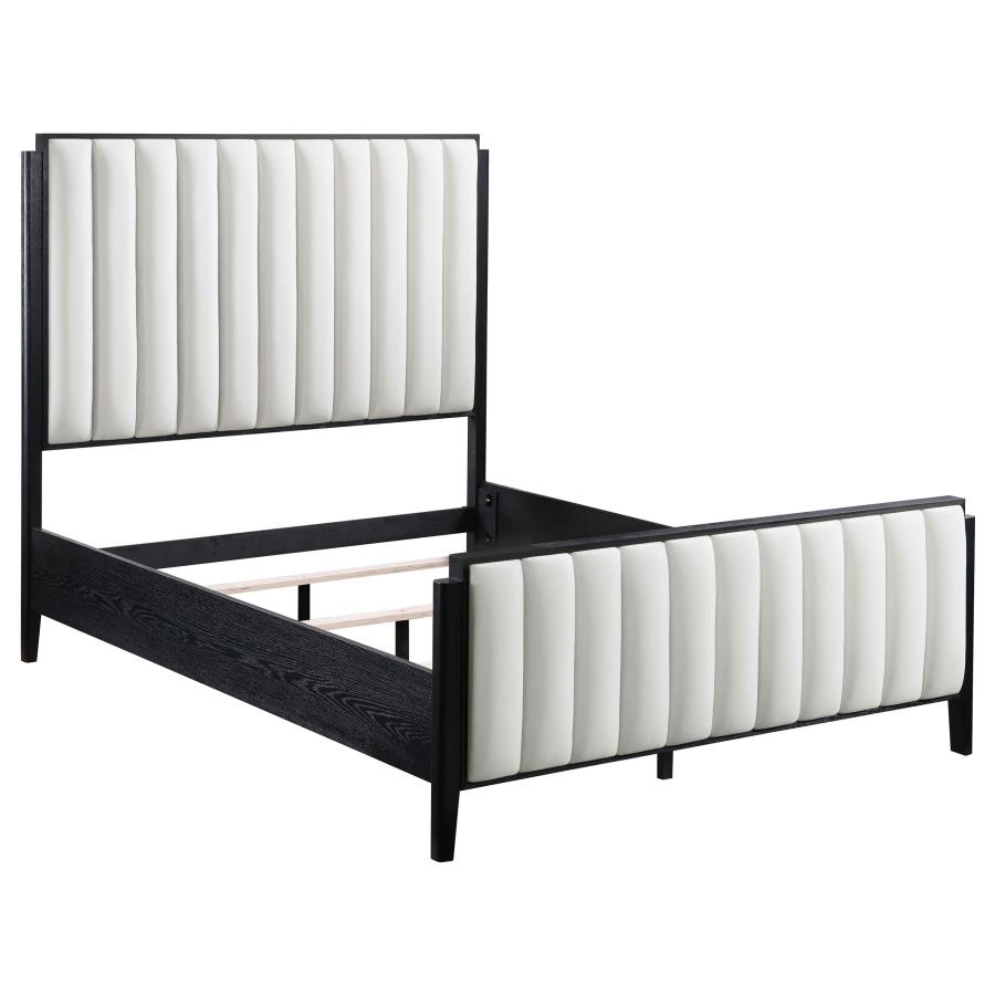 (image for) Brookmead 60-inch Upholstered Queen Bed Black - Click Image to Close