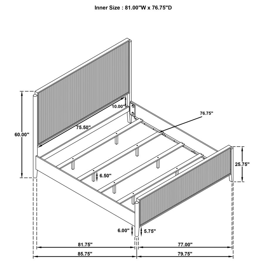 (image for) Brookmead Wood Eastern King Panel Bed Black