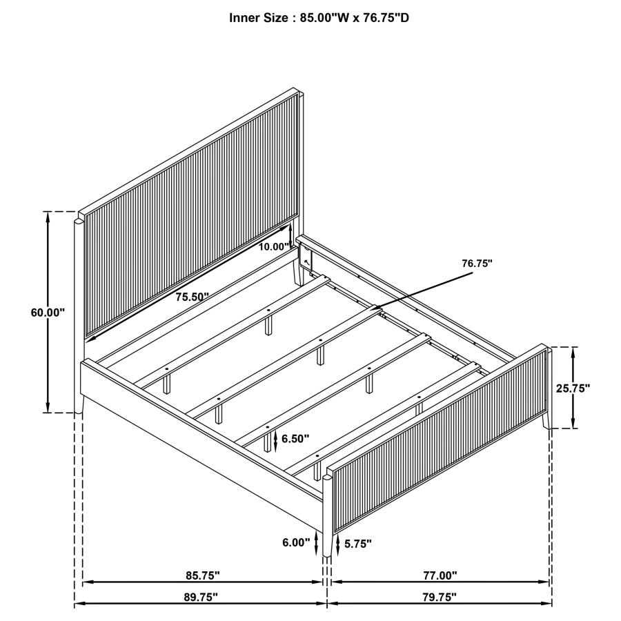 (image for) Brookmead Wood California King Panel Bed Black