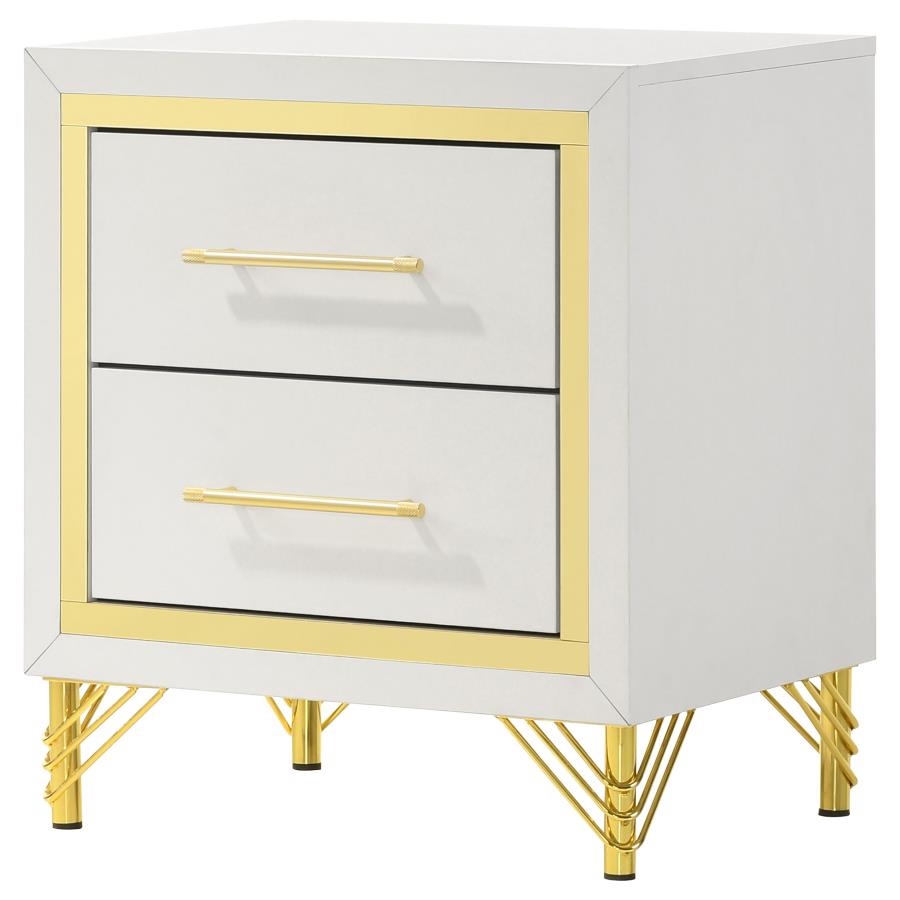 (image for) Lucia 2-drawer Nightstand Bedside Table White