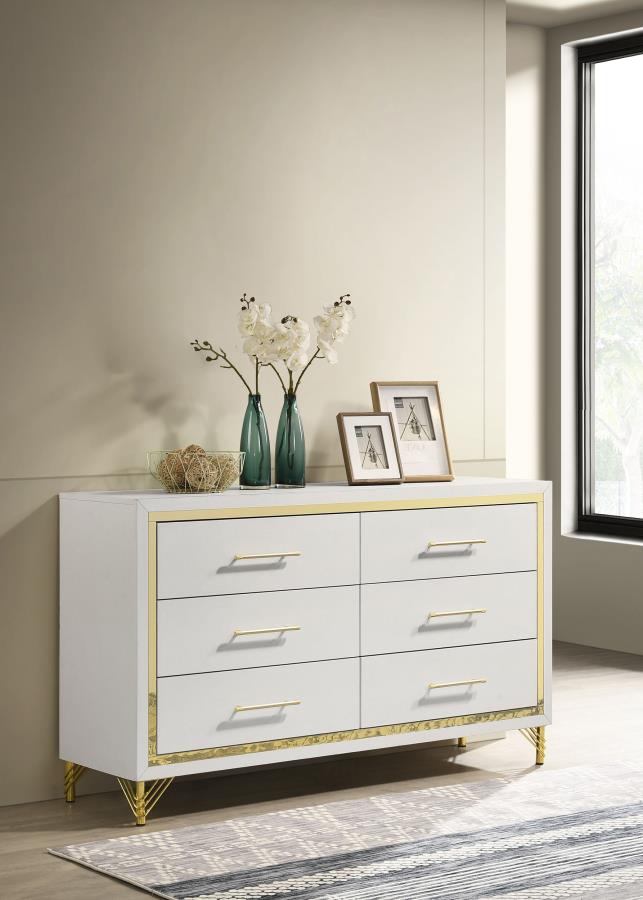 (image for) Lucia 6-drawer Dresser Cabinet White