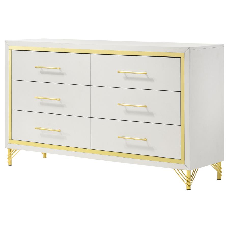 (image for) Lucia 6-drawer Dresser Cabinet White